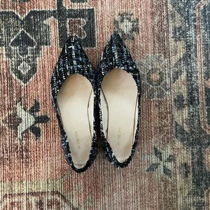 All Black Footwear Tweed Pointed Flats